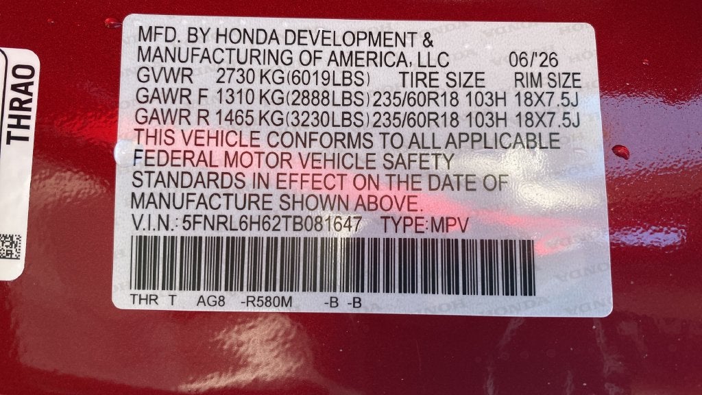 2026 Honda Odyssey EX-L