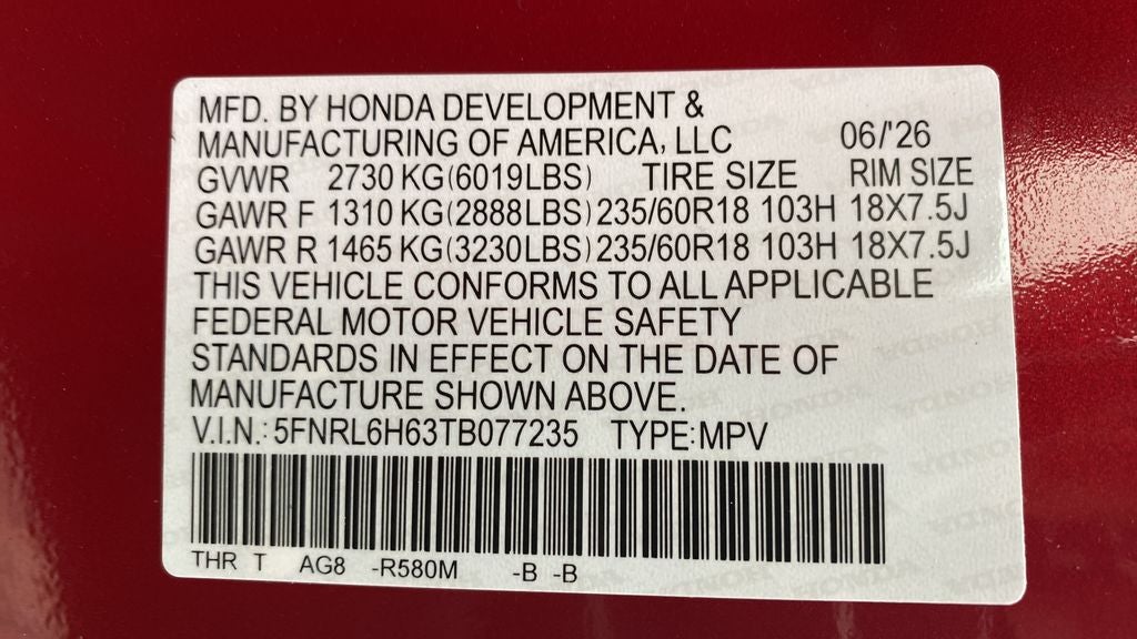 2026 Honda Odyssey EX-L