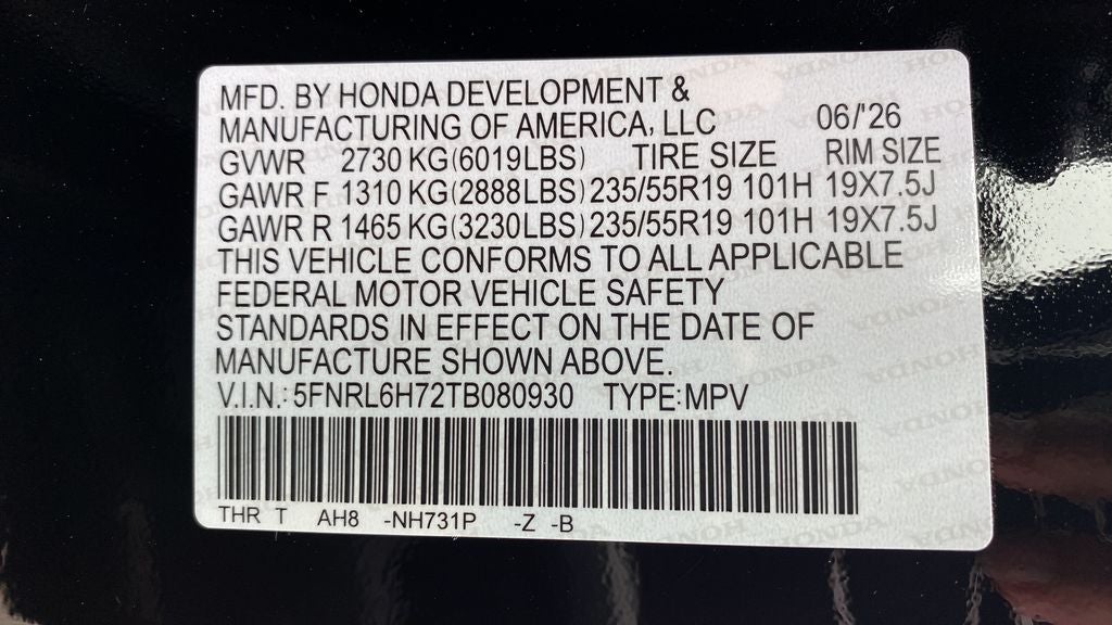 2026 Honda Odyssey Sport-L