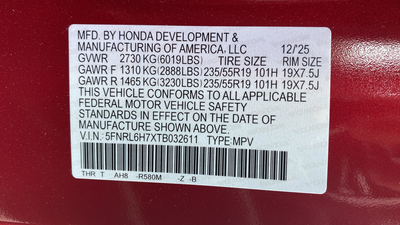 2026 Honda Odyssey Sport-L