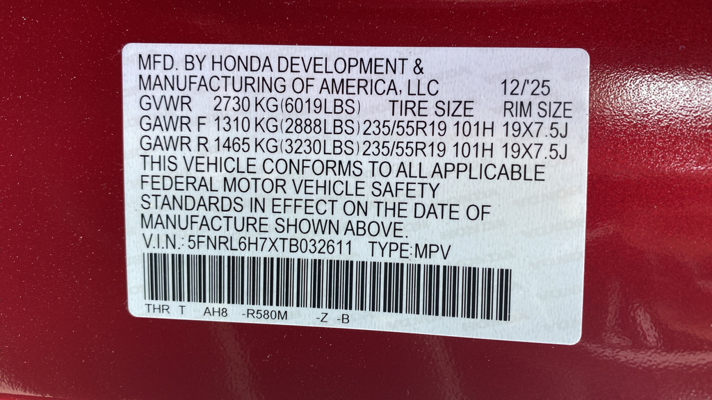 2026 Honda Odyssey Sport-L