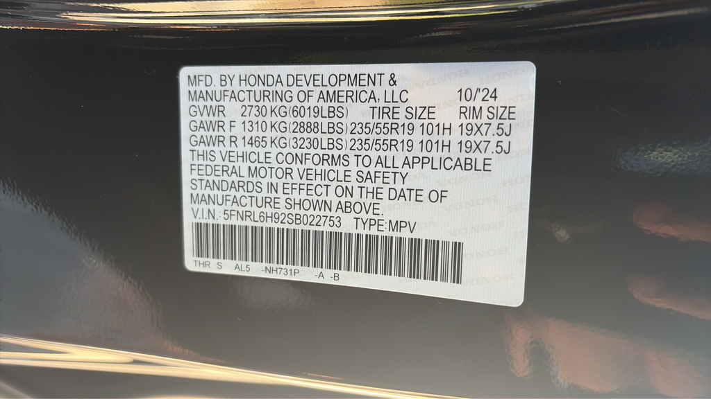 2025 Honda Odyssey Elite