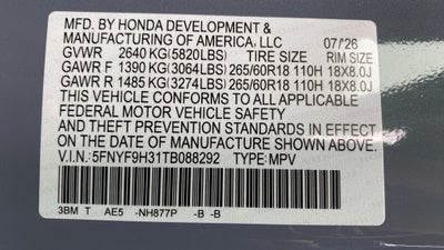 2026 Honda Passport RTL