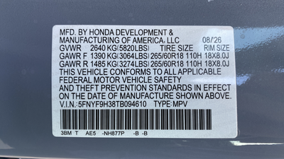 2026 Honda Passport RTL