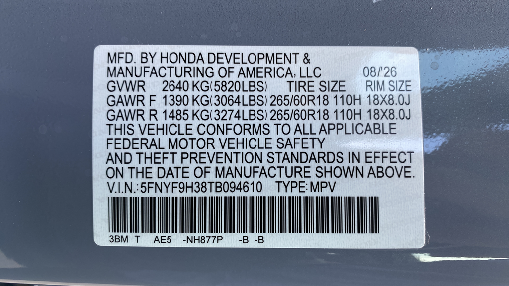 2026 Honda Passport RTL