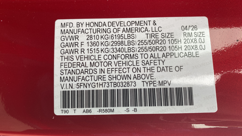 2026 Honda Pilot Touring