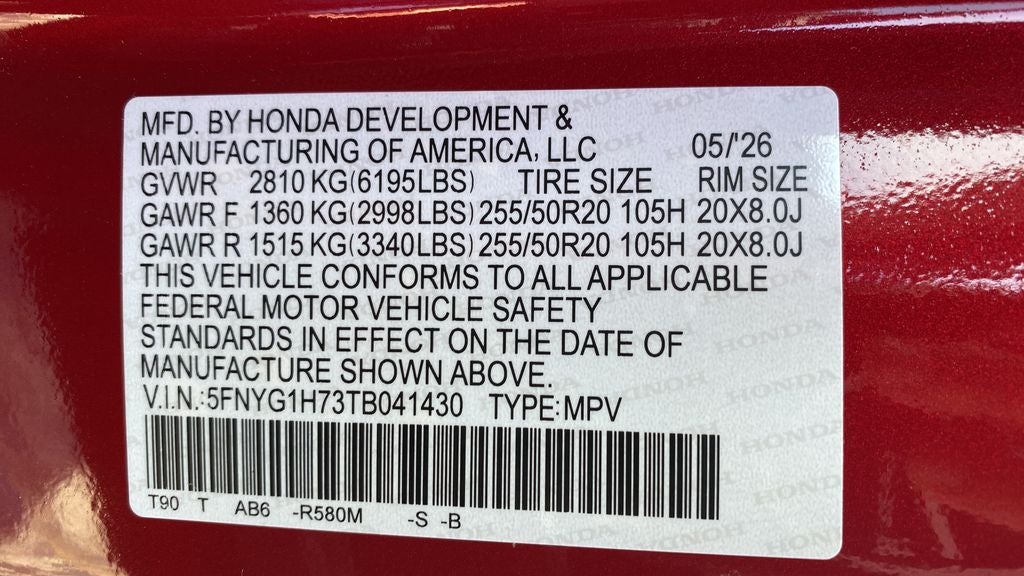 2026 Honda Pilot Touring