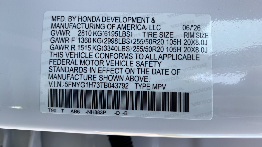 2026 Honda Pilot Touring