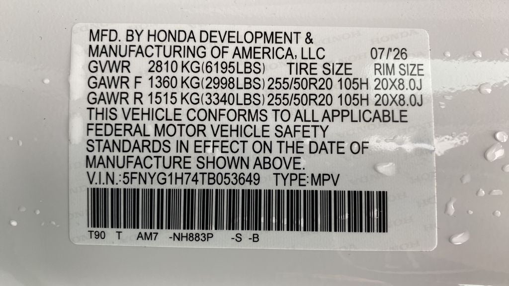 2026 Honda Pilot Touring