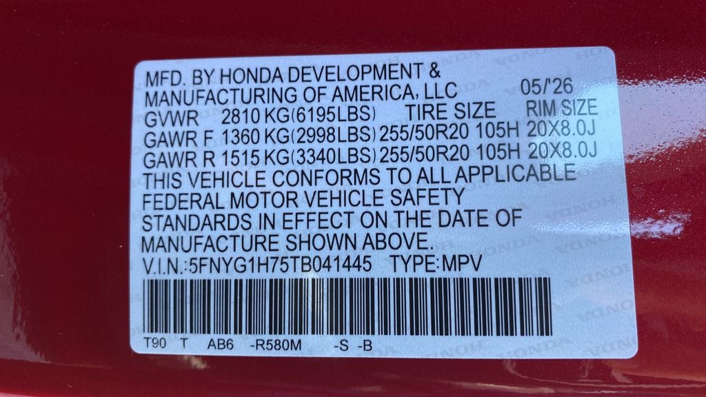 2026 Honda Pilot Touring