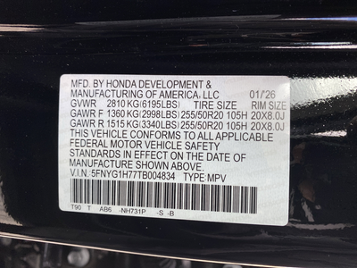 2026 Honda Pilot Touring