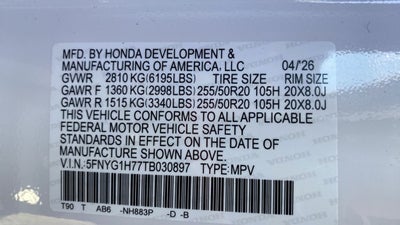 2026 Honda Pilot Touring