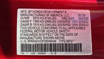 2026 Honda Pilot Touring