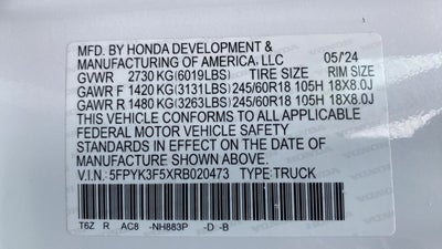 2024 Honda Ridgeline RTL