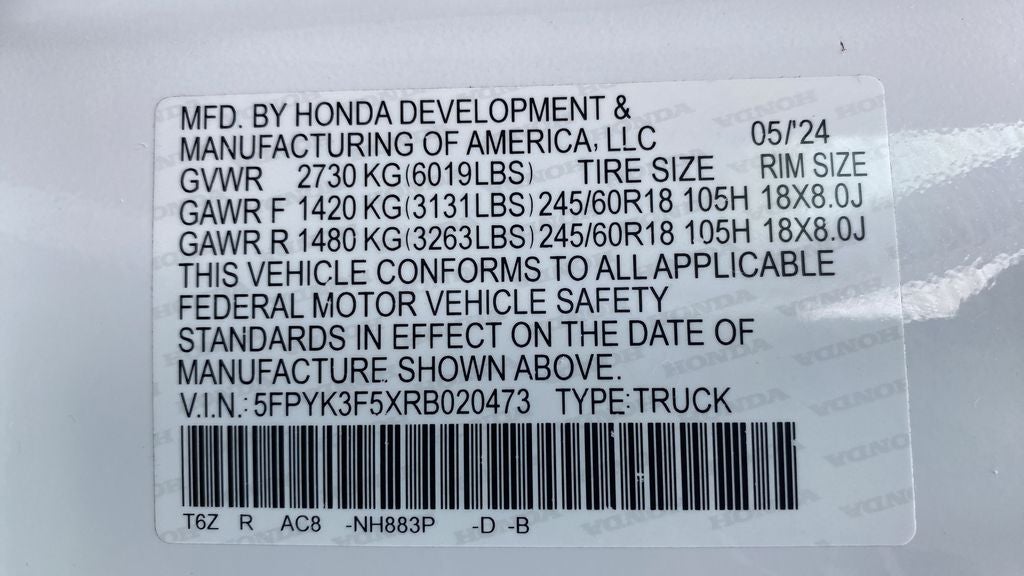 2024 Honda Ridgeline RTL