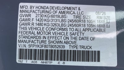2026 Honda Ridgeline Black Edition
