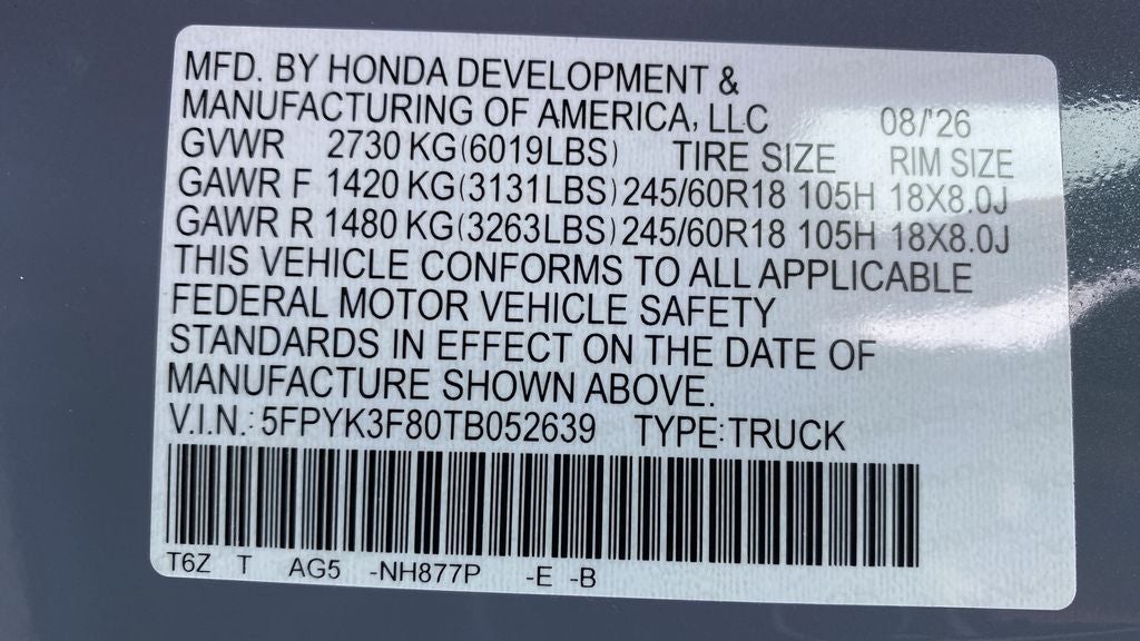 2026 Honda Ridgeline Black Edition