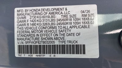 2026 Honda Ridgeline Black Edition