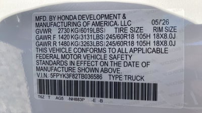 2026 Honda Ridgeline Black Edition