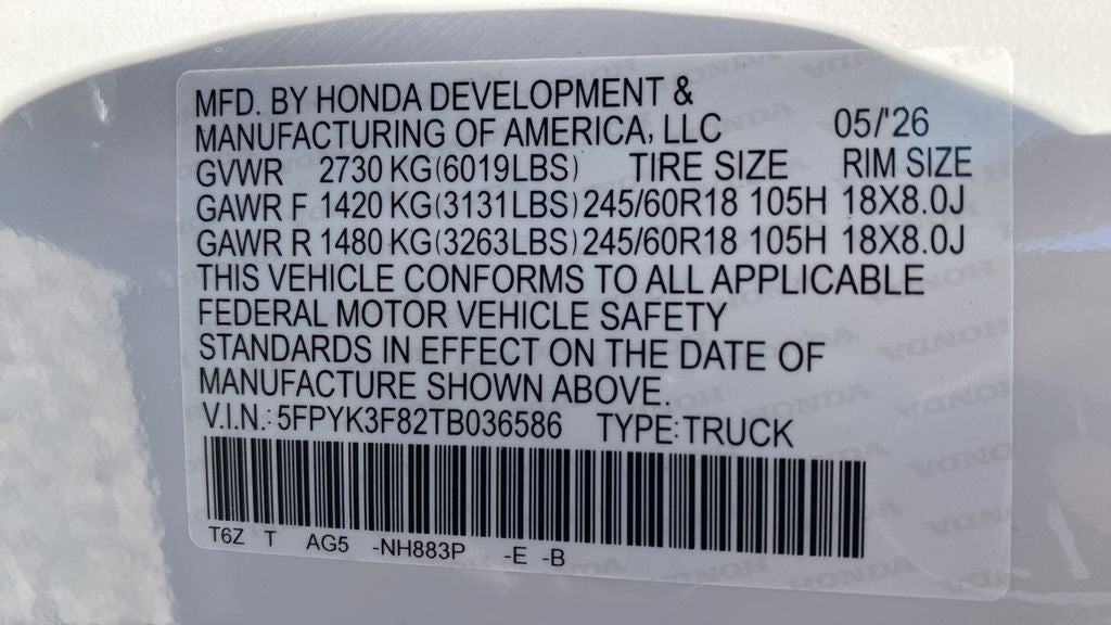 2026 Honda Ridgeline Black Edition