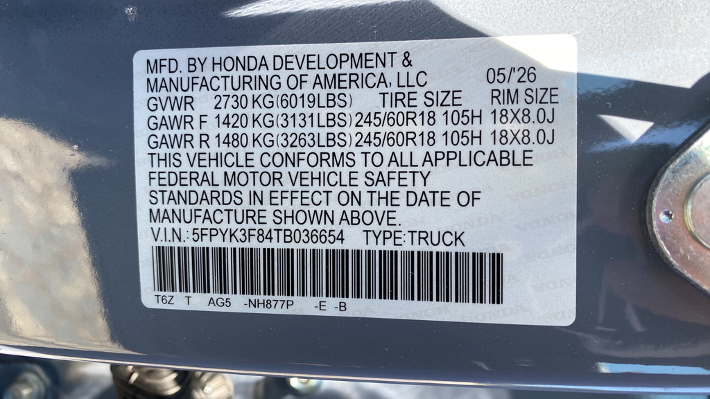 2026 Honda Ridgeline Black Edition