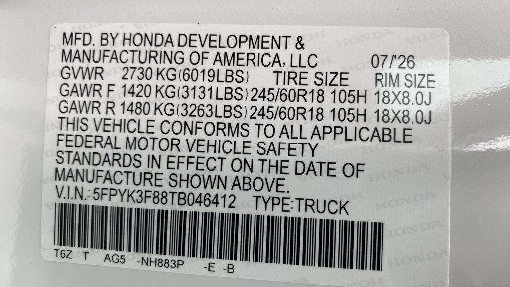 2026 Honda Ridgeline Black Edition