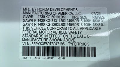 2026 Honda Ridgeline Black Edition