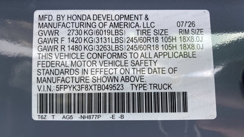 2026 Honda Ridgeline Black Edition