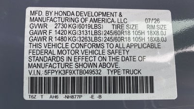 2026 Honda Ridgeline Black Edition