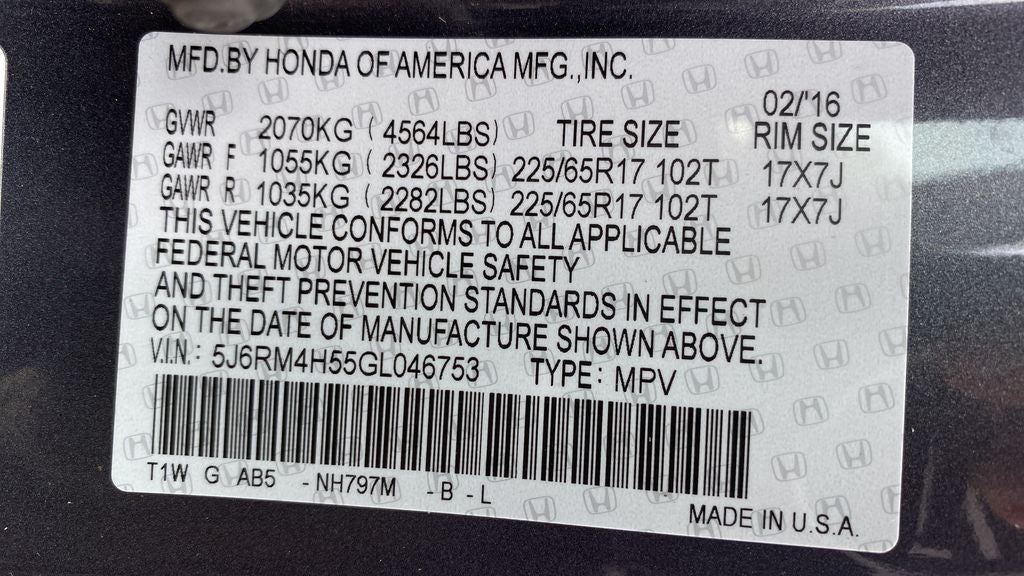 2016 Honda CR-V EX